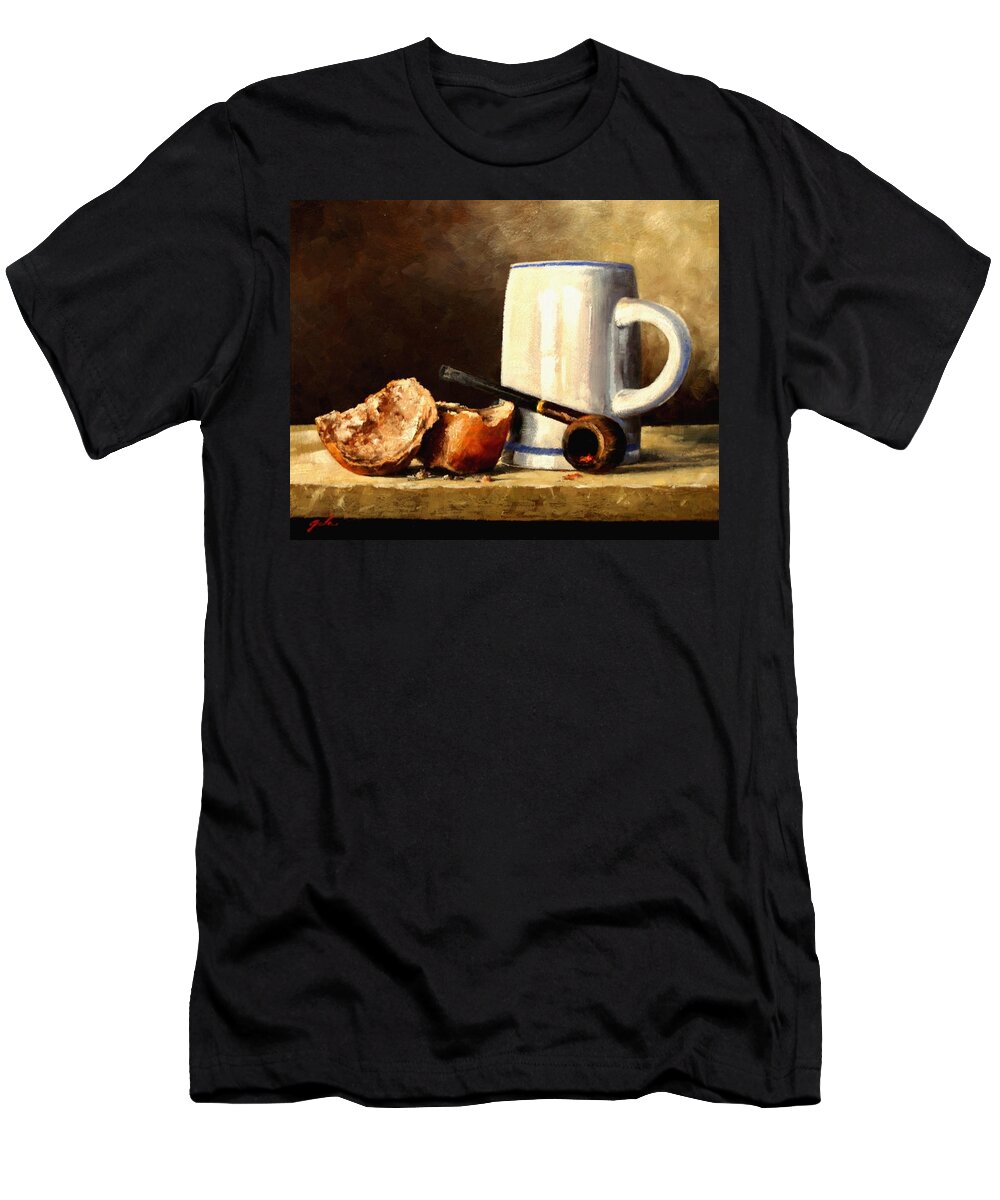 Still Life T-Shirt featuring the painting Daily Bread #3 by Jim Gola