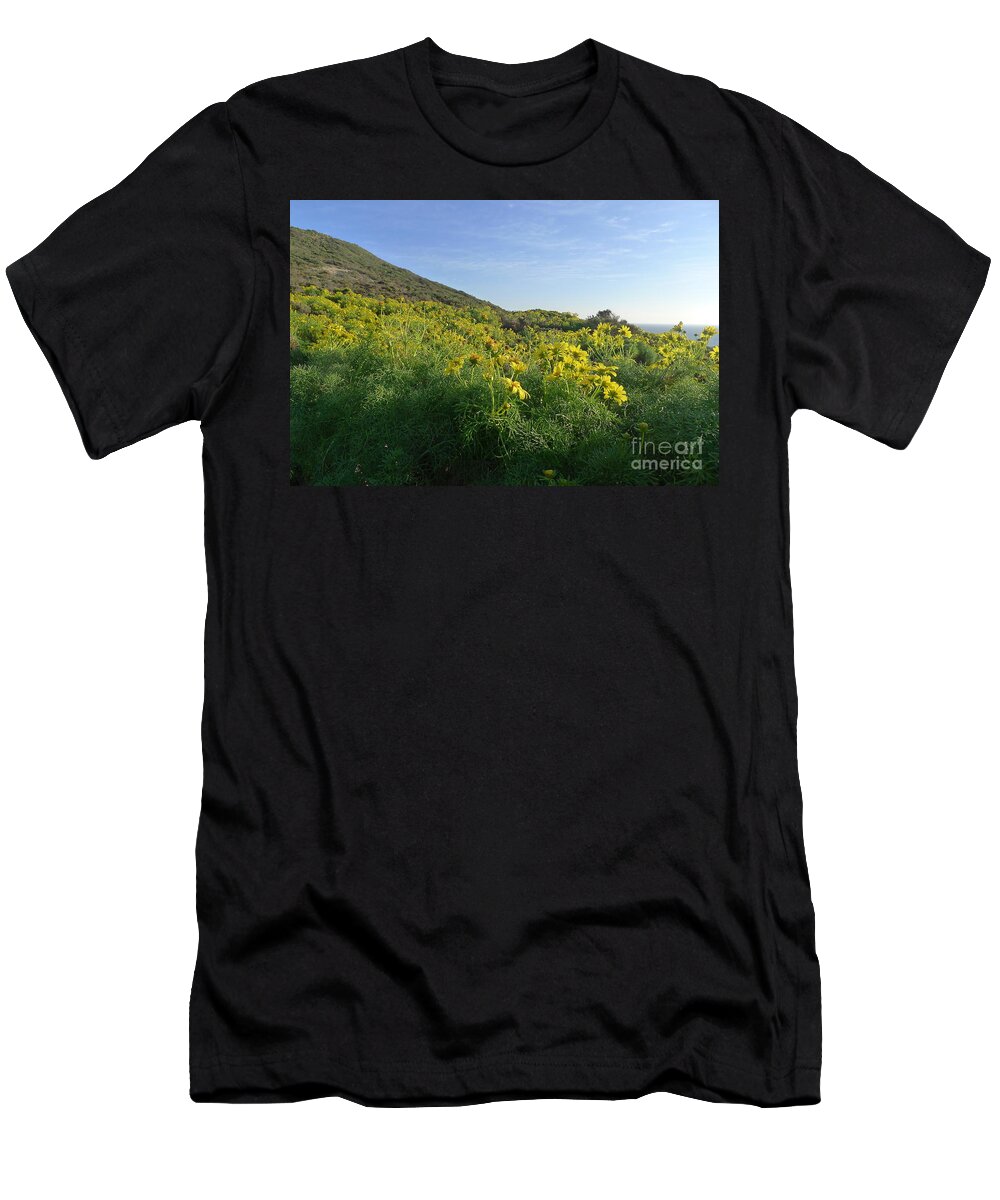 Daisy T-Shirt featuring the photograph Daisy Field by Nora Boghossian
