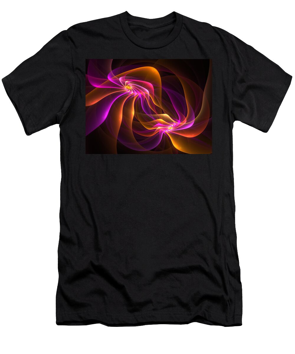 Abstract T-Shirt featuring the digital art Dance with me by Gabiw Art
