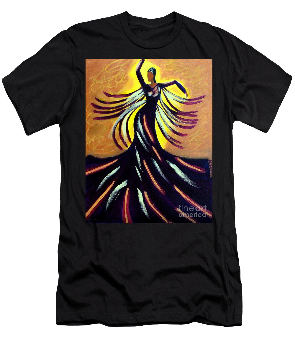 Modern T-Shirt featuring the painting Dancer by Anita Lewis