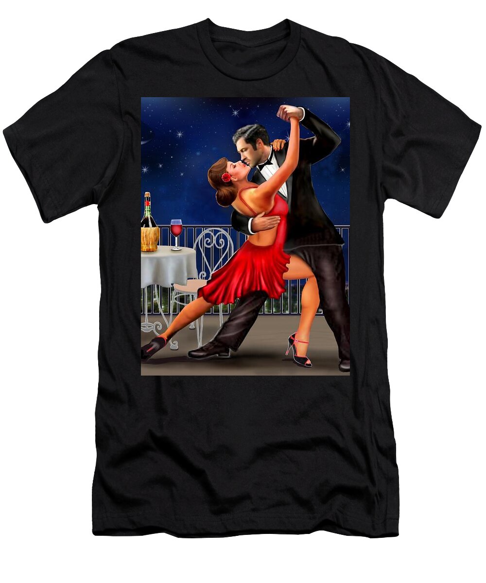 Dancing Under The Stars T-Shirt featuring the digital art Dancing Under The Stars by Glenn Holbrook