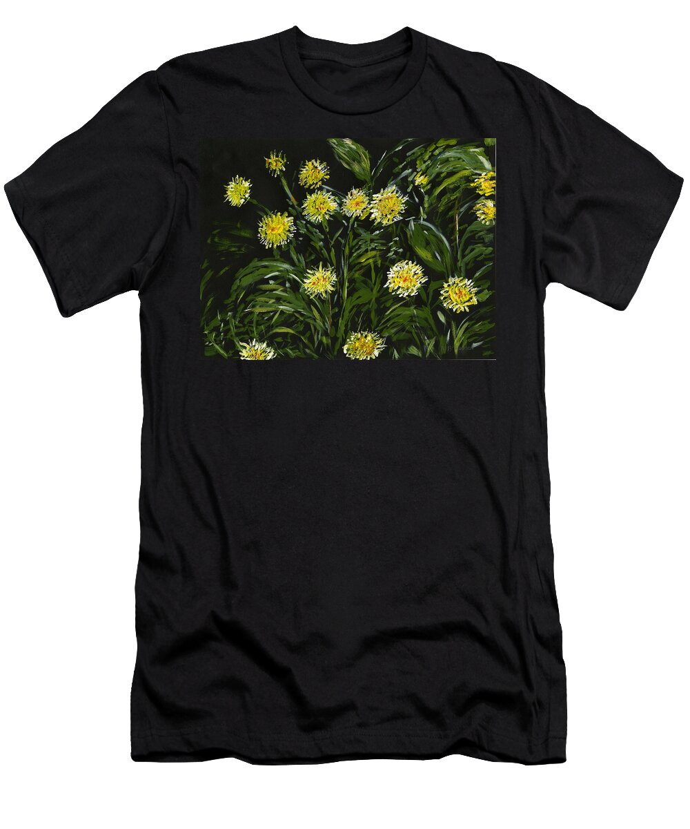 Flowers T-Shirt featuring the painting Dandelions by Alice Faber
