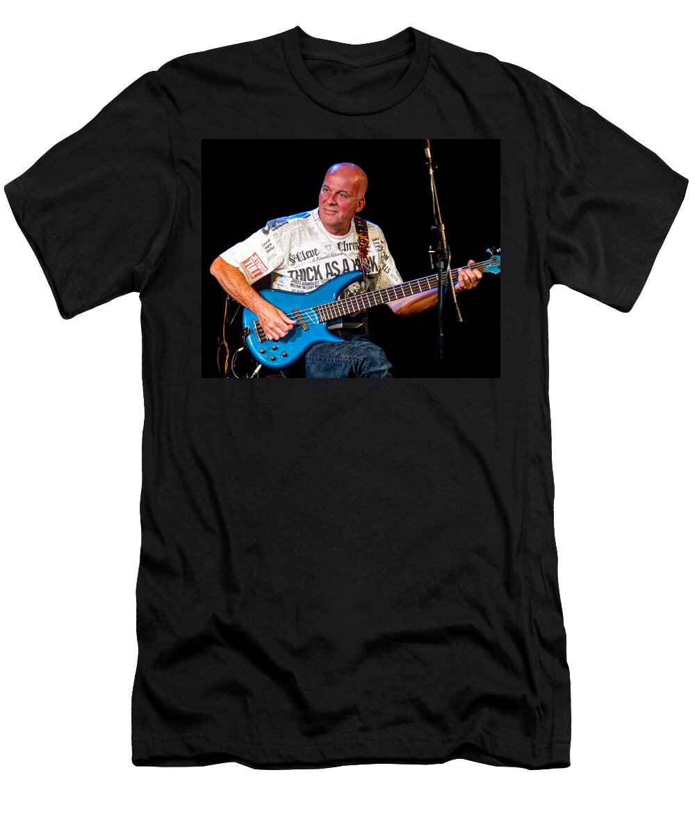 Art T-Shirt featuring the photograph Dave Pegg Bass Player for Fairport Convention and Jethro Tull by Randall Nyhof
