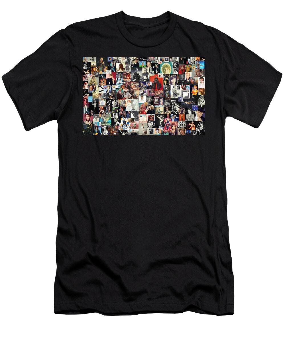 David Bowie T-Shirt featuring the digital art David Bowie Collage by Zapista OU