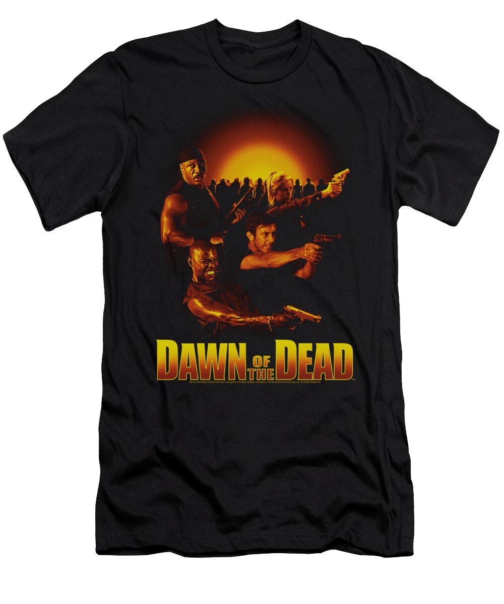 Dawn Of The Dead T-Shirt featuring the digital art Dawn Of The Dead - Dawn Collage by Brand A