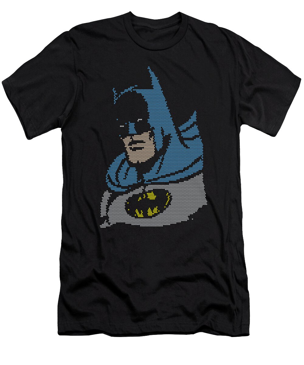 Dc Comics T-Shirt featuring the digital art Dc - Lite Brite Batman by Brand A