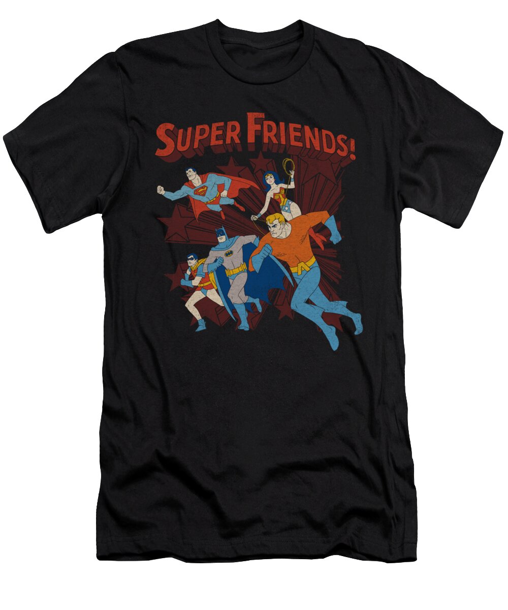 Dc Comics T-Shirt featuring the digital art Dc - Super Running by Brand A