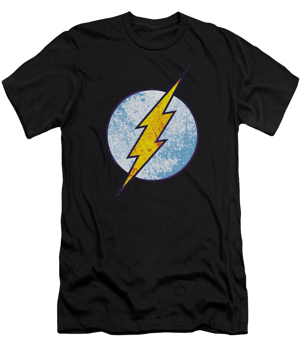  T-Shirt featuring the digital art Dco - Flash Neon Distress Logo by Brand A