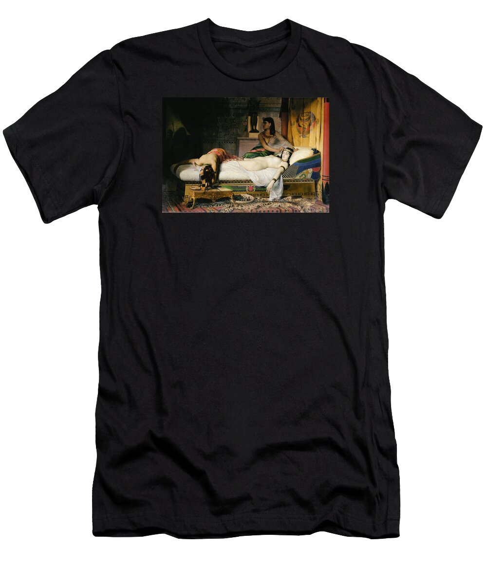 Bedroom Scene T-Shirt featuring the photograph Death Of Cleopatra by Jean-Andre Rixens