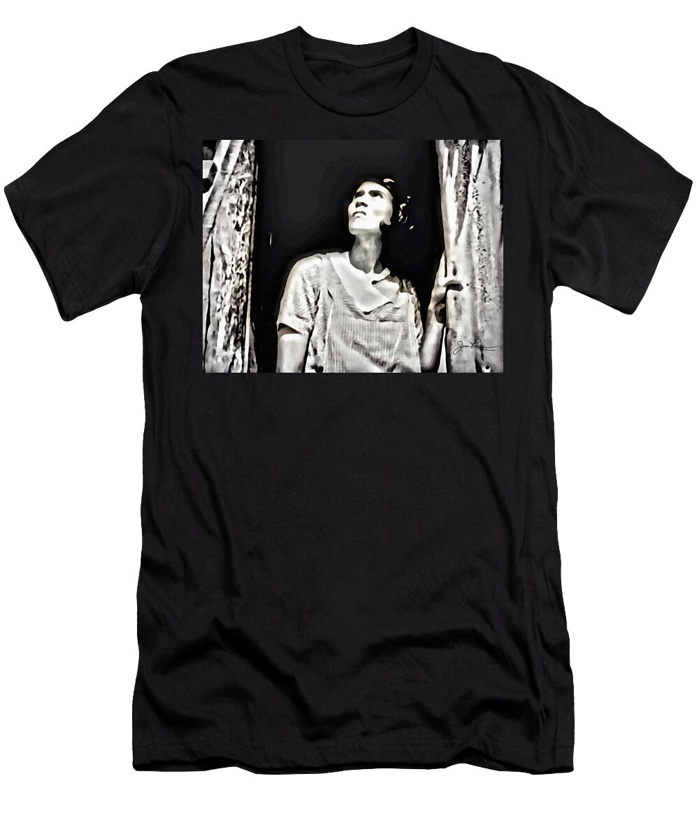 Black And White Painting T-Shirt featuring the photograph Deep in Thought by Joan Reese