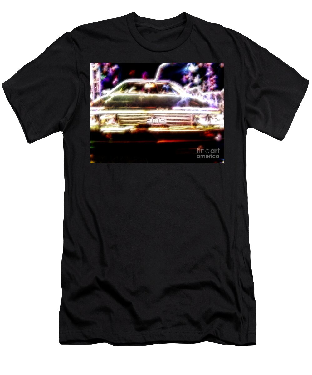Car T-Shirt featuring the photograph Delorean Fantasy by Renee Trenholm
