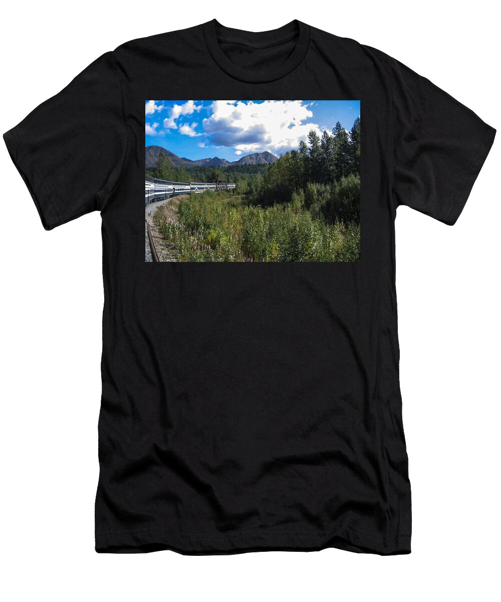 Alaska T-Shirt featuring the photograph Denali Alaska by John Johnson