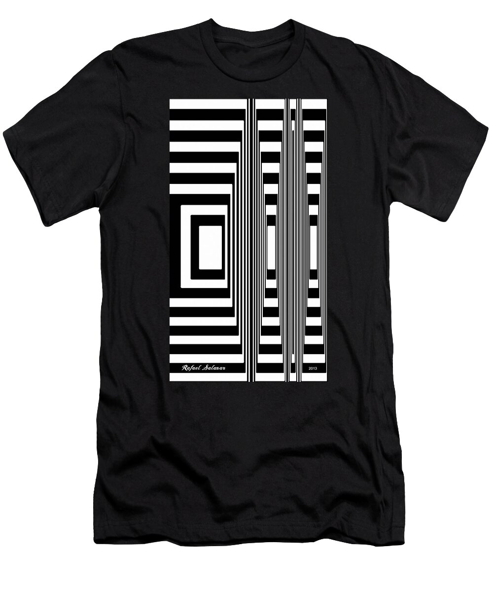 Geometric T-Shirt featuring the digital art Determined to go Through by Rafael Salazar