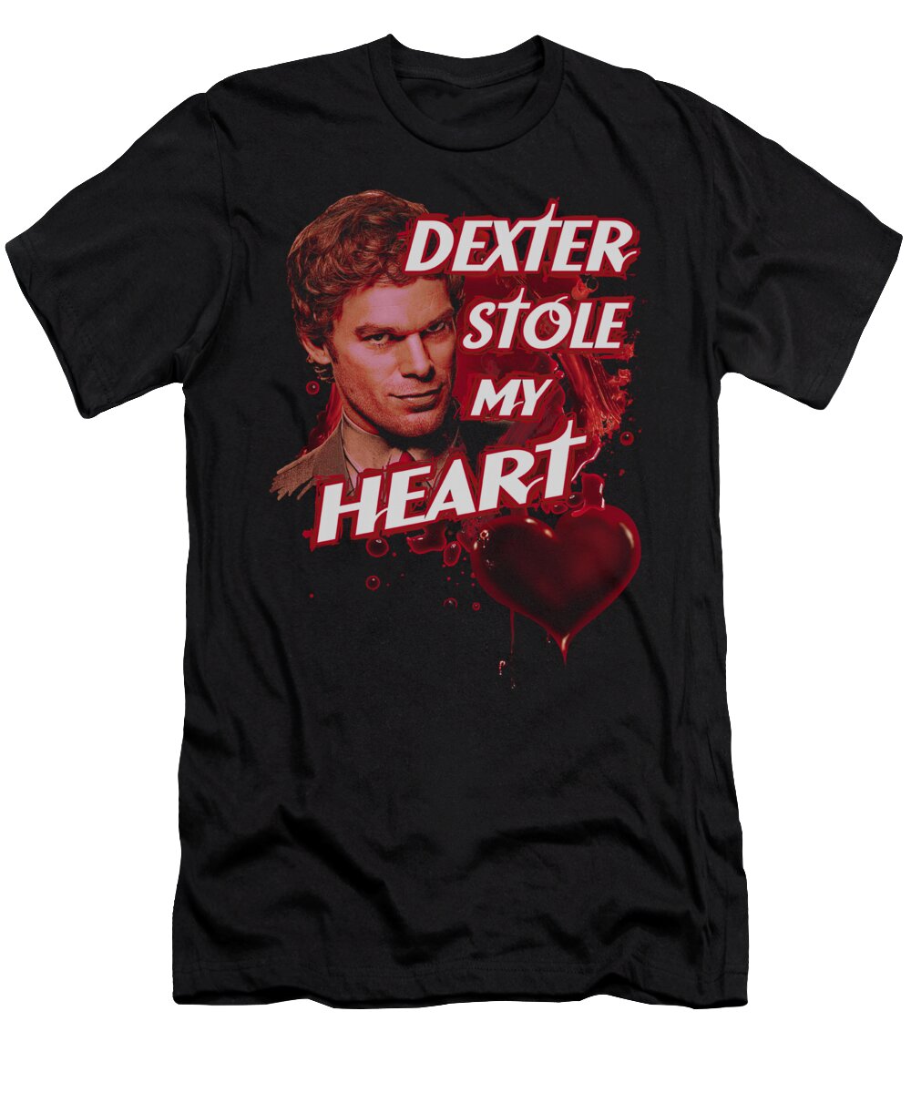 Dexter T-Shirt featuring the digital art Dexter - Bloody Heart by Brand A