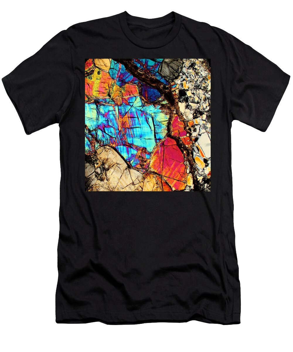 Meteorites T-Shirt featuring the photograph A Splash Of Blue by Hodges Jeffery