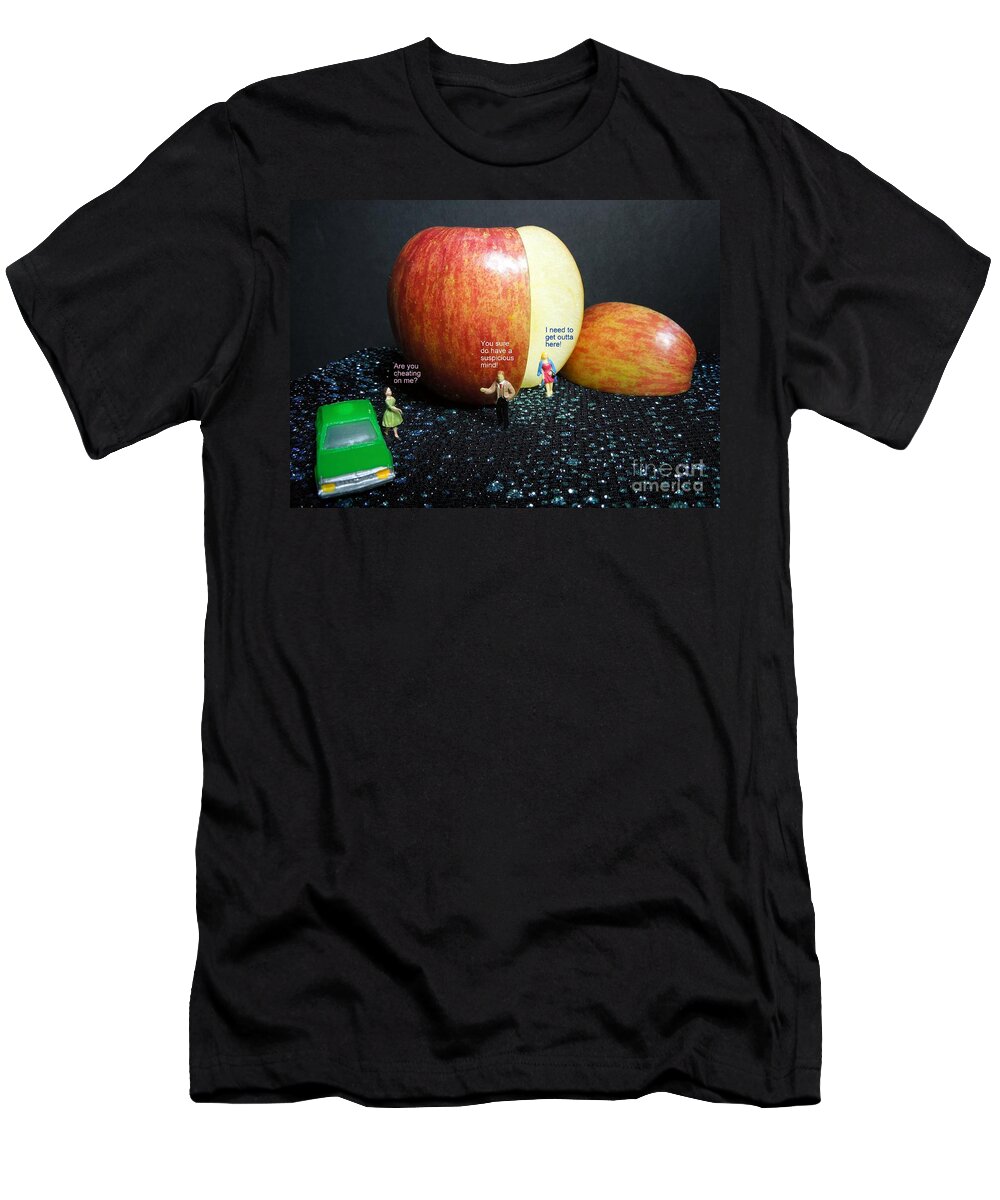 Discord T-Shirt featuring the photograph Discord at the Big Apple by Renee Trenholm