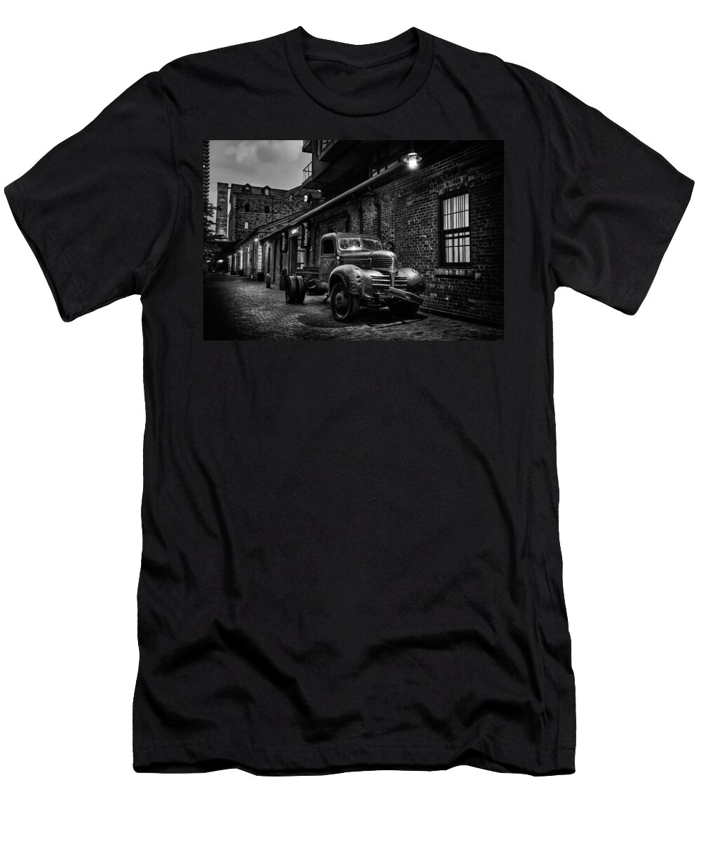 Toronto T-Shirt featuring the photograph Distillery District Toronto Mono by Ian Good