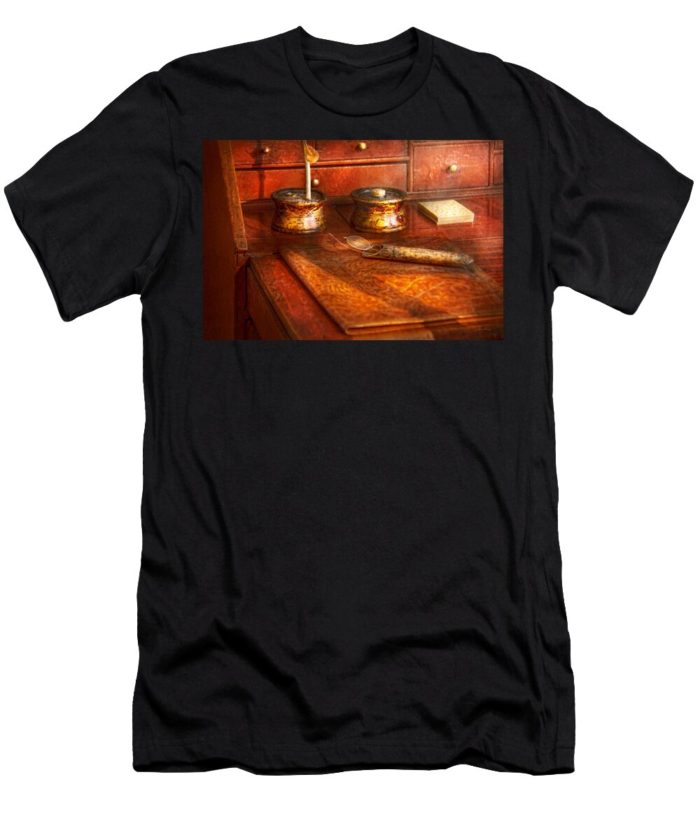 Optometry T-Shirt featuring the photograph Doctor - Optometrist - I need my reading glasses by Mike Savad