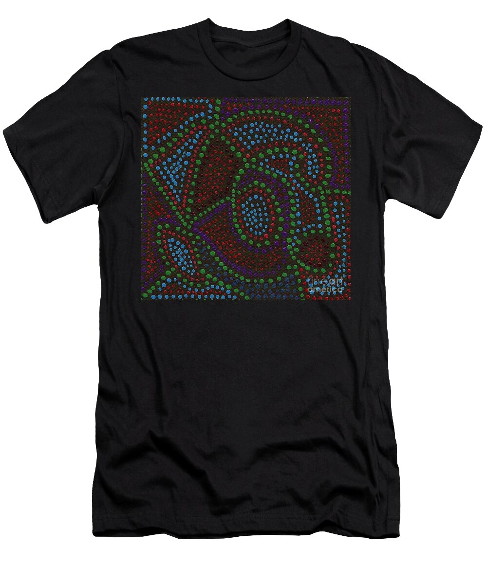 Dot T-Shirt featuring the painting Dots by Vicki Maheu