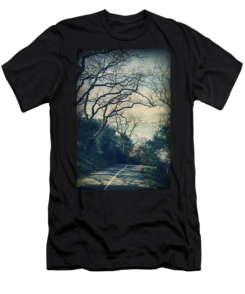 Lafayette Reservoir Recreation Area T-Shirt featuring the photograph Down That Path by Laurie Search