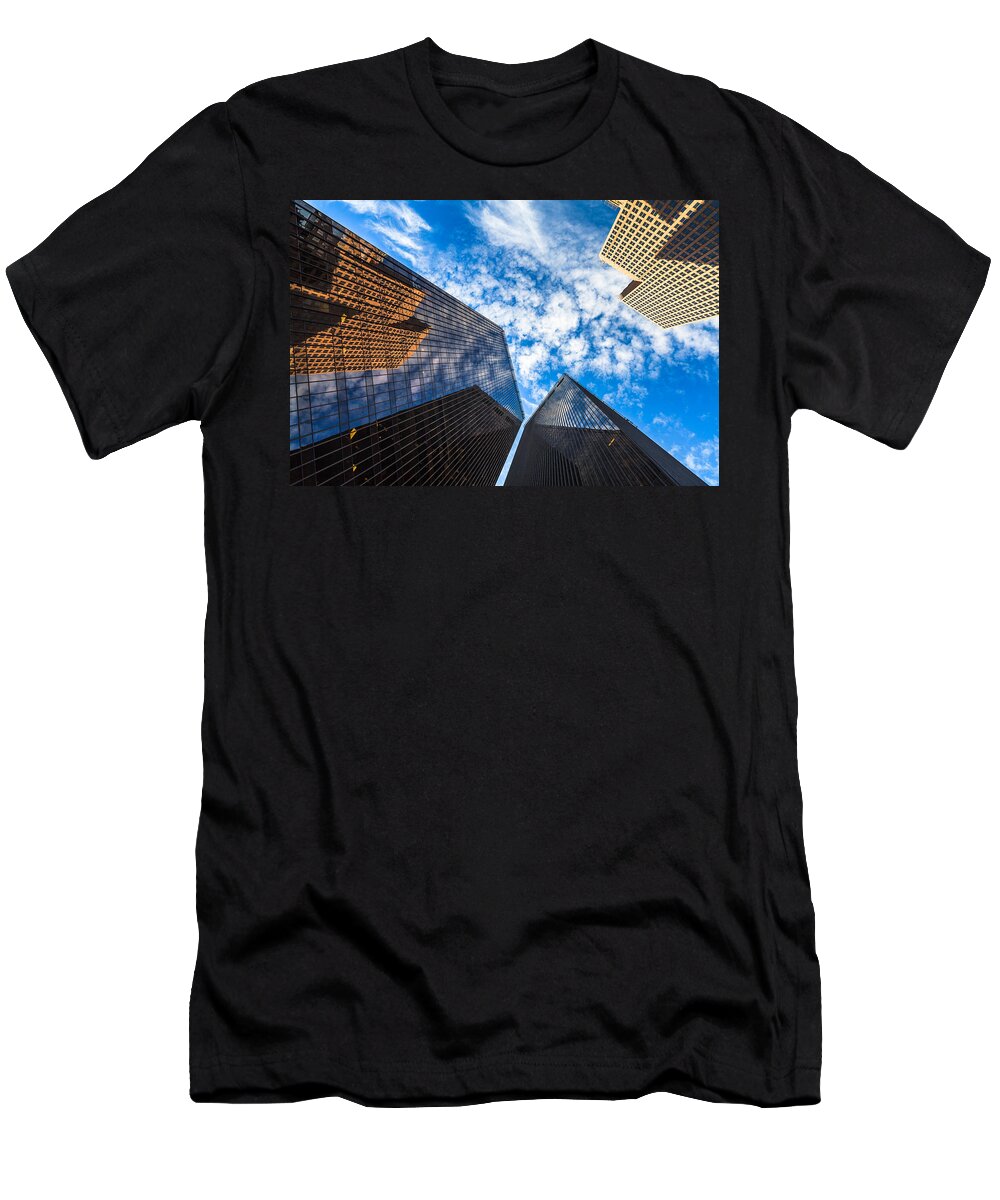 Architecture T-Shirt featuring the photograph Downtown skyscrapers by Raul Rodriguez