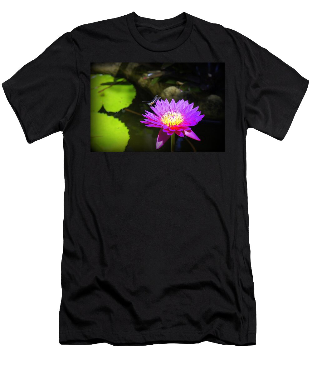 Dragonfly T-Shirt featuring the photograph Dragonfly Resting by Laurie Perry