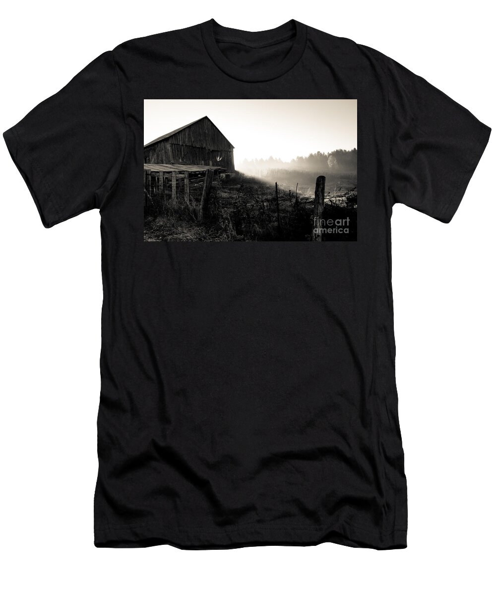  T-Shirt featuring the photograph Dramatic Farm Sunrise by Cheryl Baxter