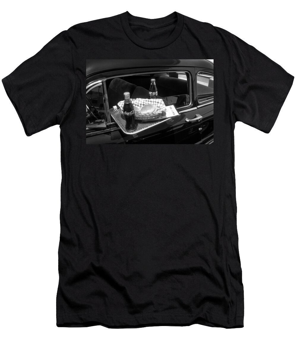 Drive-in T-Shirt featuring the photograph Drive-in Coke and Burgers by Paul W Faust - Impressions of Light