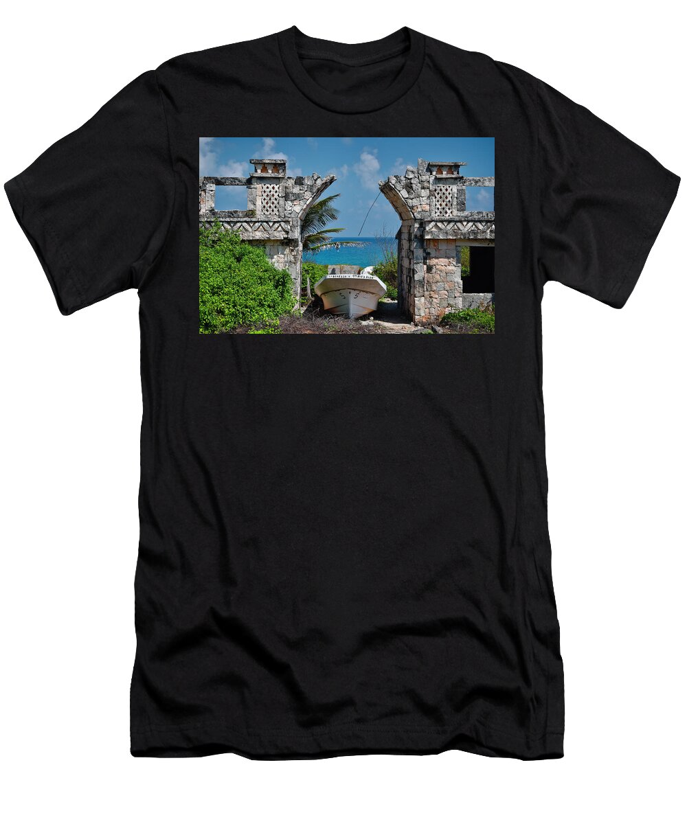 Dry Dock T-Shirt featuring the photograph Dry Dock by Skip Hunt