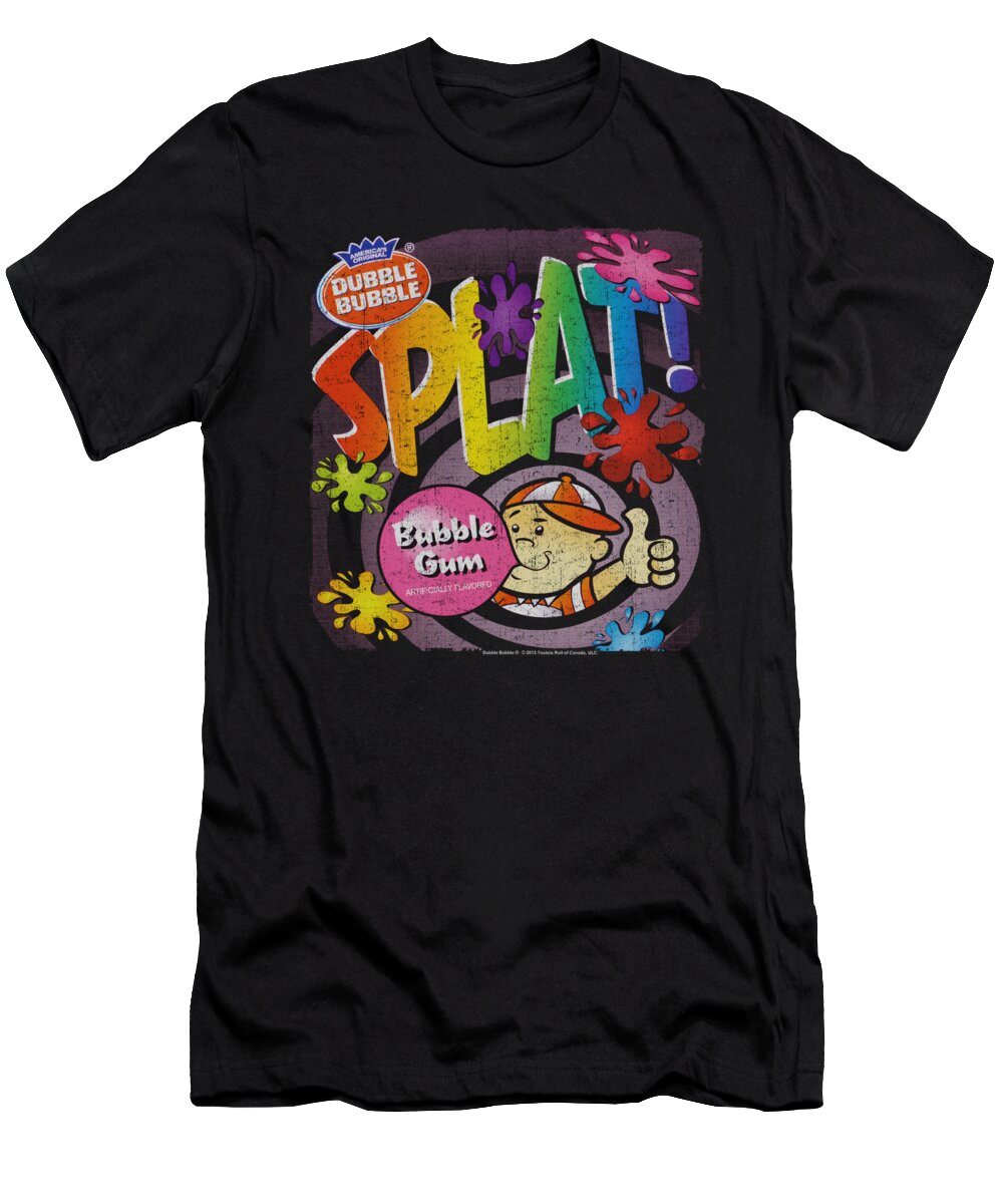 Dubble Bubble T-Shirt featuring the digital art Dubble Bubble - Splat Gum by Brand A