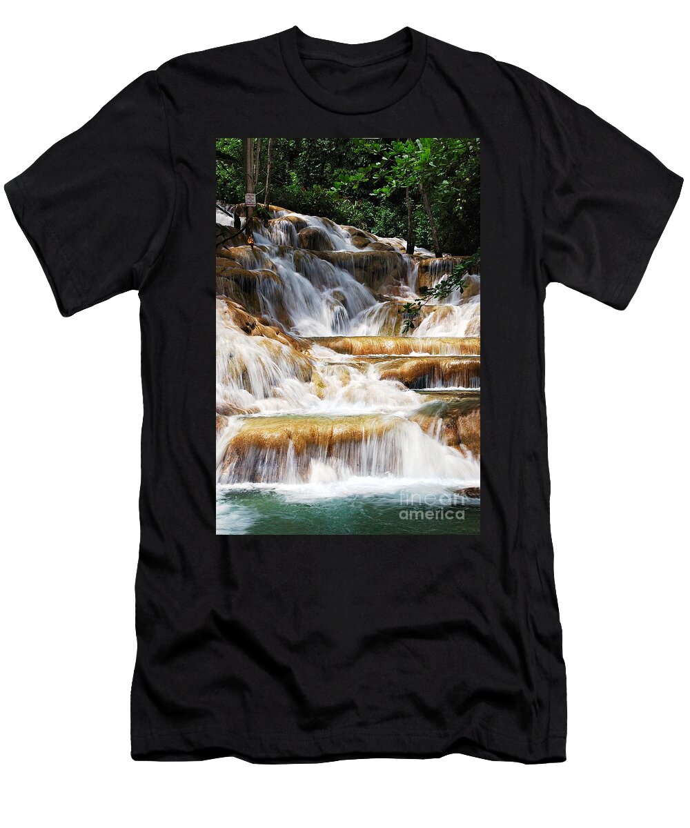 Dunn Falls T-Shirt featuring the photograph Dunn Falls _ by Hannes Cmarits