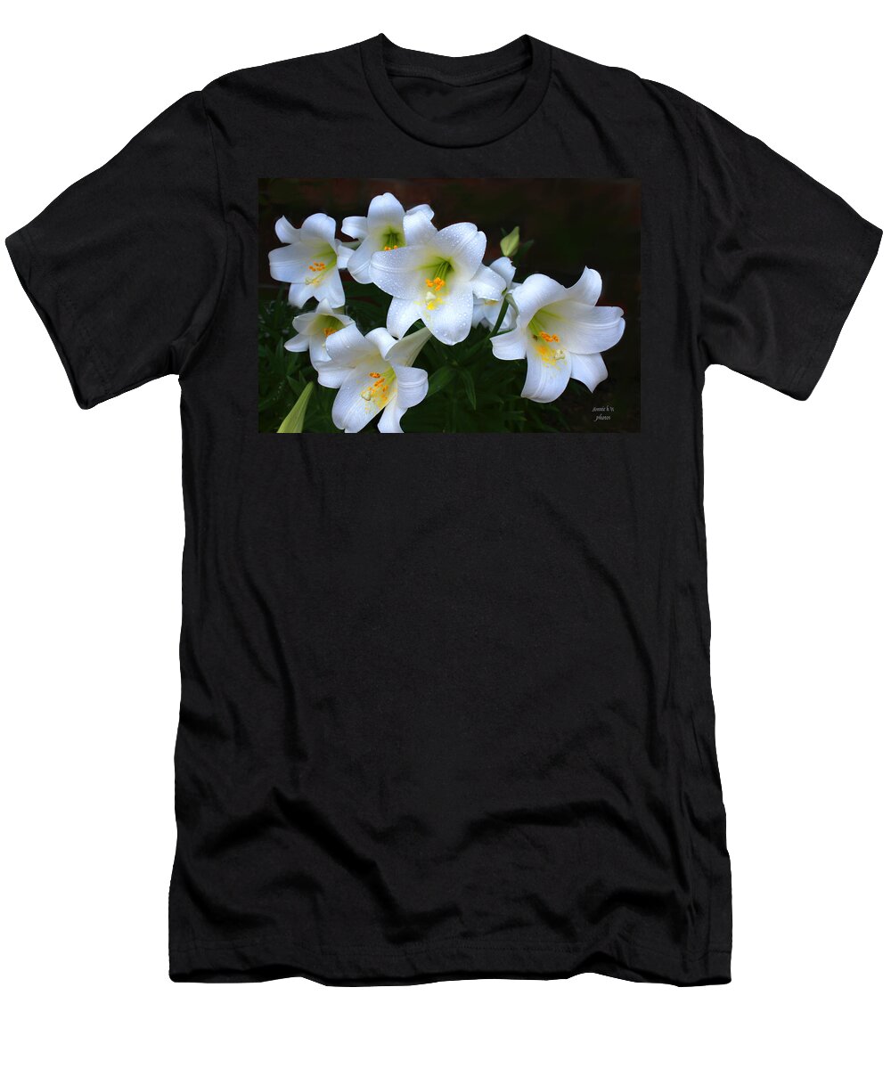 Easter Lilly T-Shirt featuring the photograph Easter Lilies by Bonnie Willis
