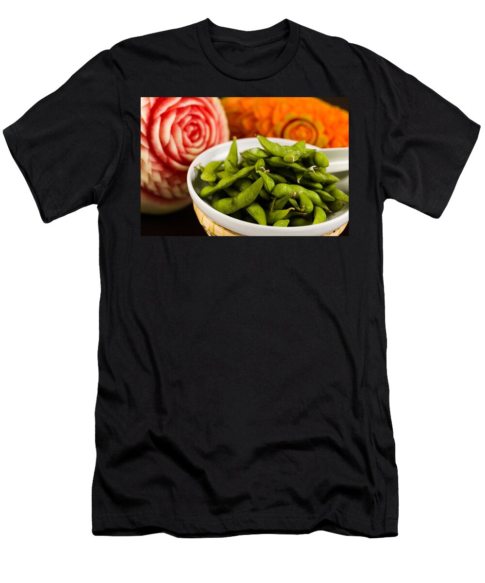 Asian T-Shirt featuring the photograph Edamame by Raul Rodriguez