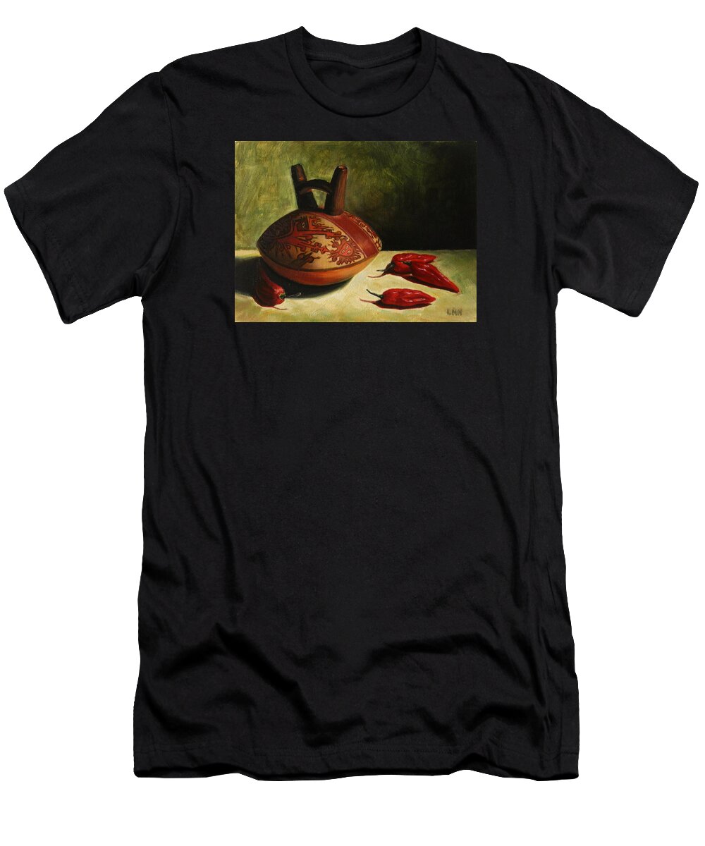 Still Life T-Shirt featuring the painting El Huaco de Nazca, Peru Impression by Ningning Li