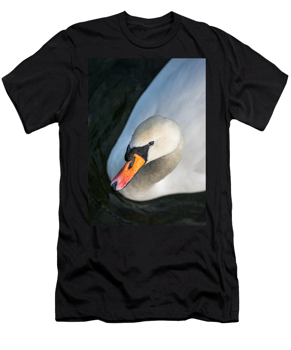 Swan T-Shirt featuring the photograph Elegant Swan by Andreas Berthold