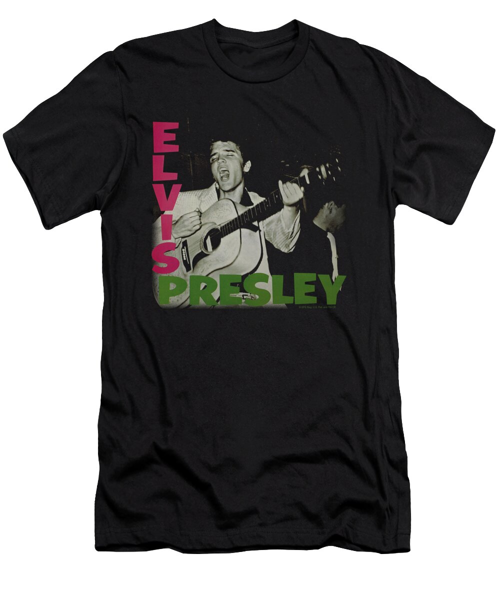 Elvis T-Shirt featuring the digital art Elvis - Elvis Presley Album by Brand A