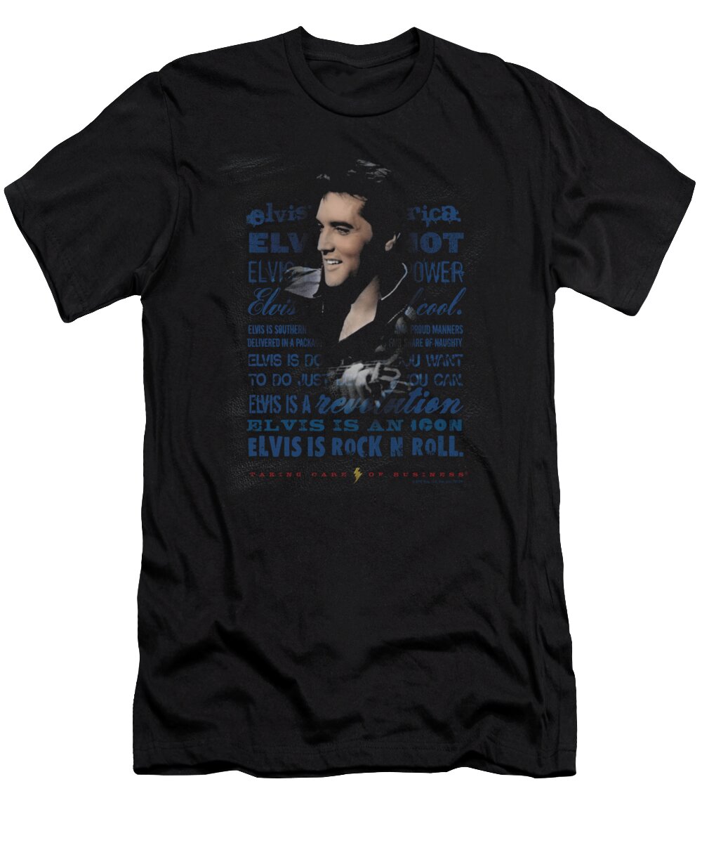 Elvis T-Shirt featuring the digital art Elvis - Icon by Brand A