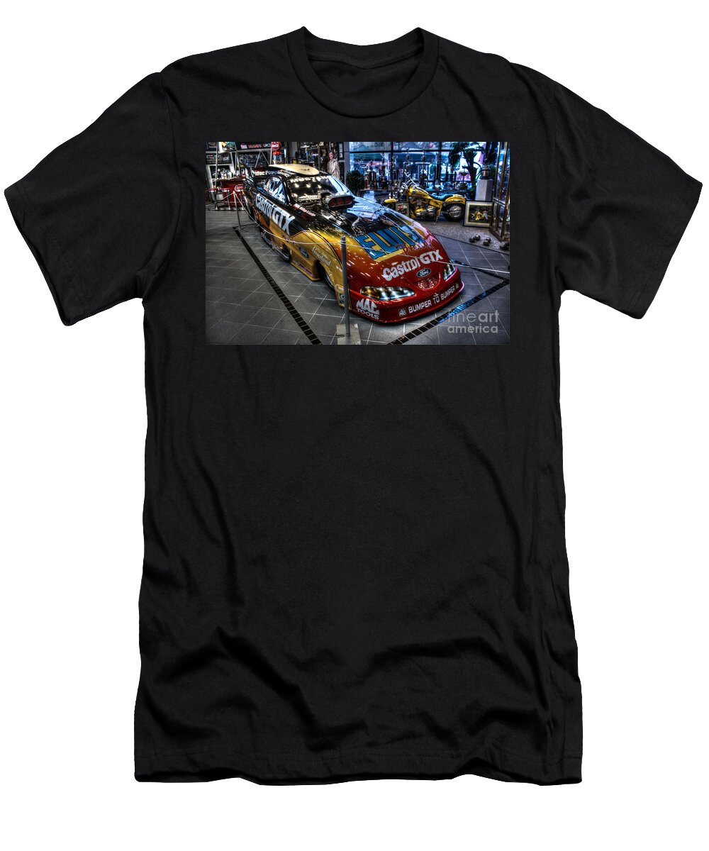 John Force Racing T-Shirt featuring the photograph Elvis Racer by Tommy Anderson
