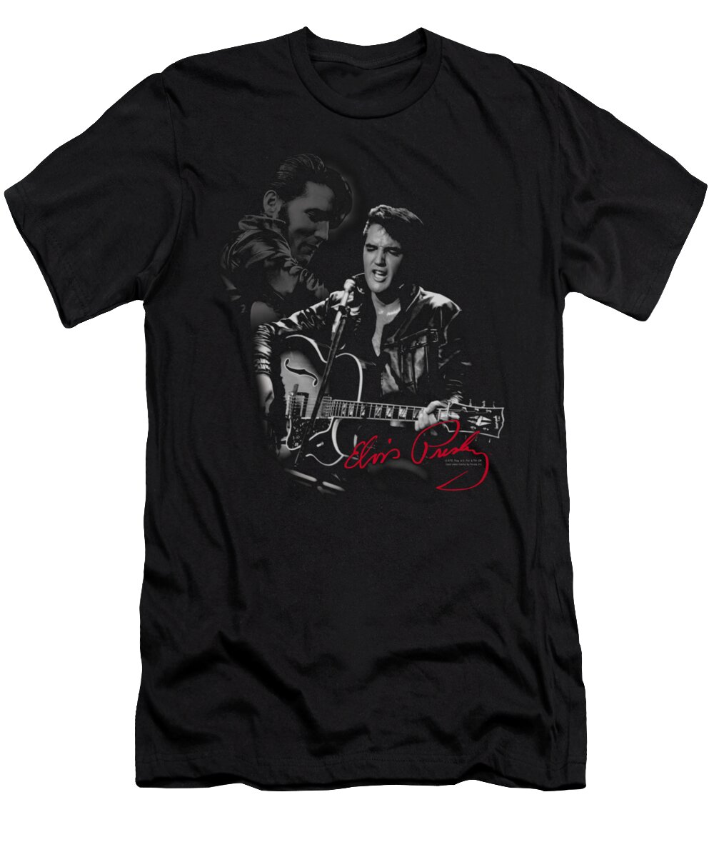  T-Shirt featuring the digital art Elvis - Show Stopper by Brand A