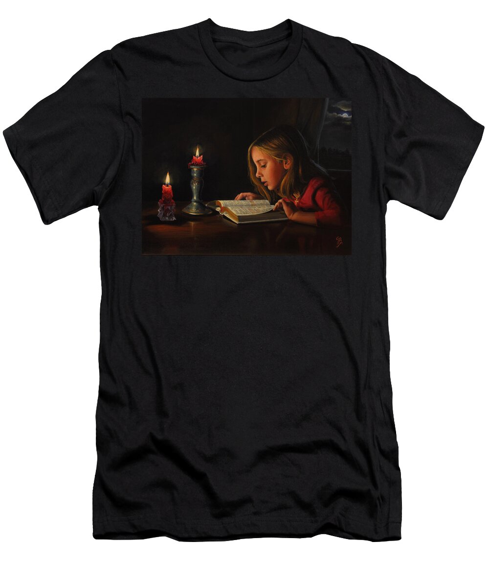 Religious Painting T-Shirt featuring the painting Enlightenment by Glenn Beasley
