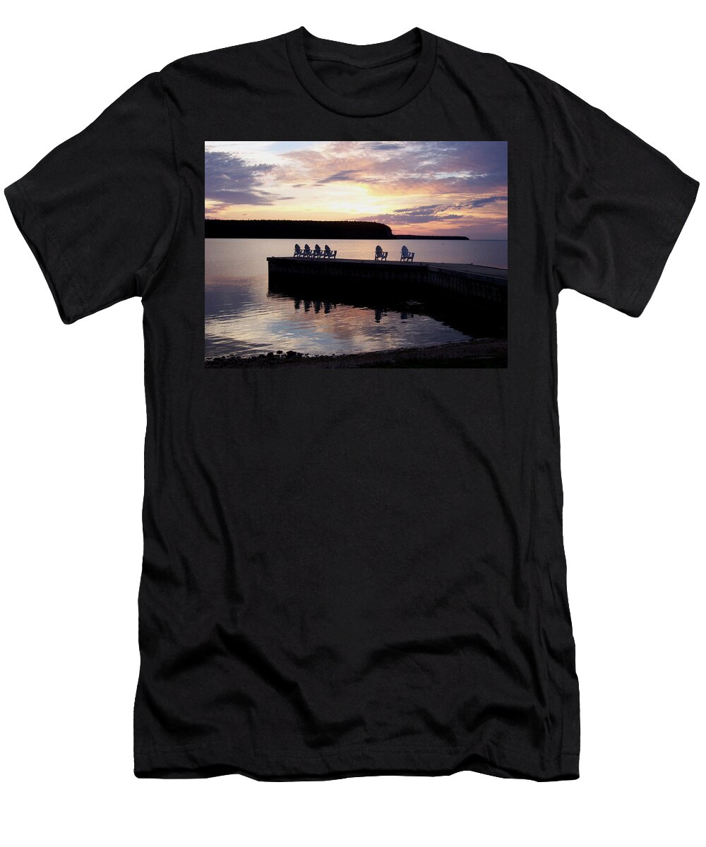 Ephraim T-Shirt featuring the photograph Ephraim Dock Sunset at Old Post Office by David T Wilkinson
