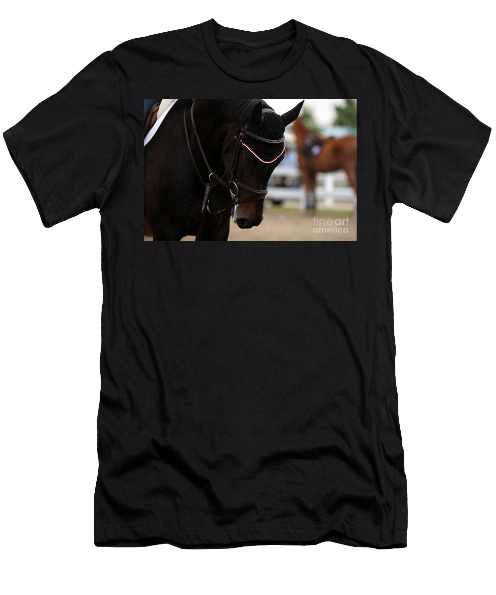 Horse T-Shirt featuring the photograph Equine Concentration by Janice Byer