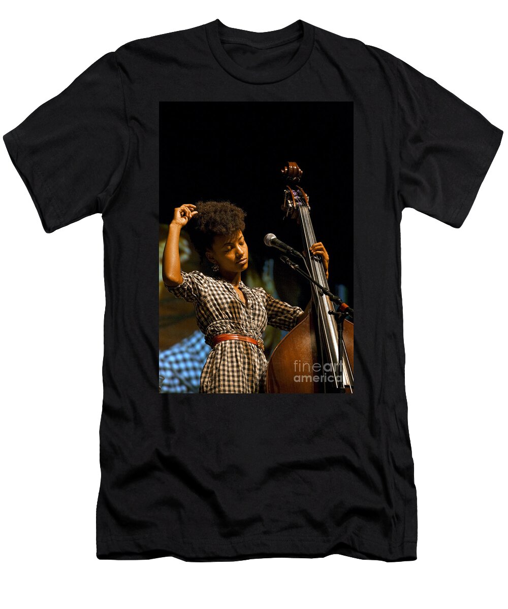 Craig Lovell T-Shirt featuring the photograph Esperanza Spalding by Craig Lovell
