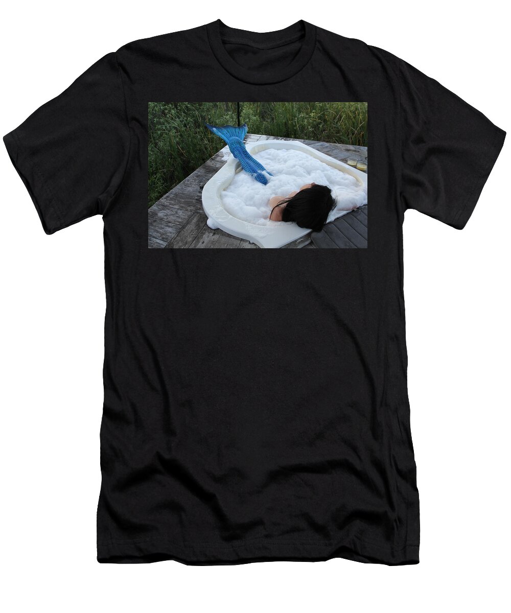 Lucky Cole Mermaid Photography T-Shirt featuring the photograph Everglades City Florida Mermaid 001 by Lucky Cole