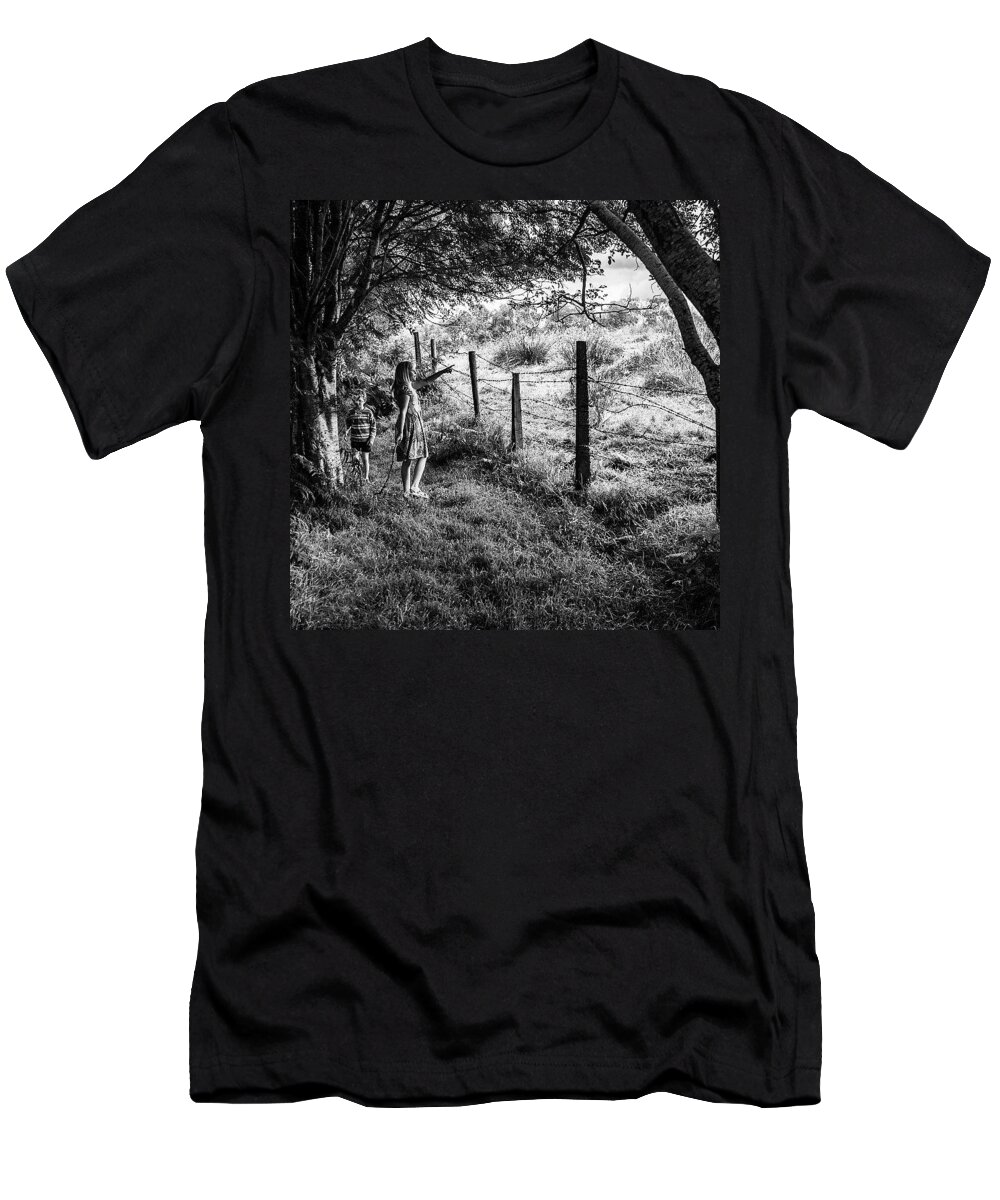 Summer T-Shirt featuring the photograph Exploring by Aleck Cartwright