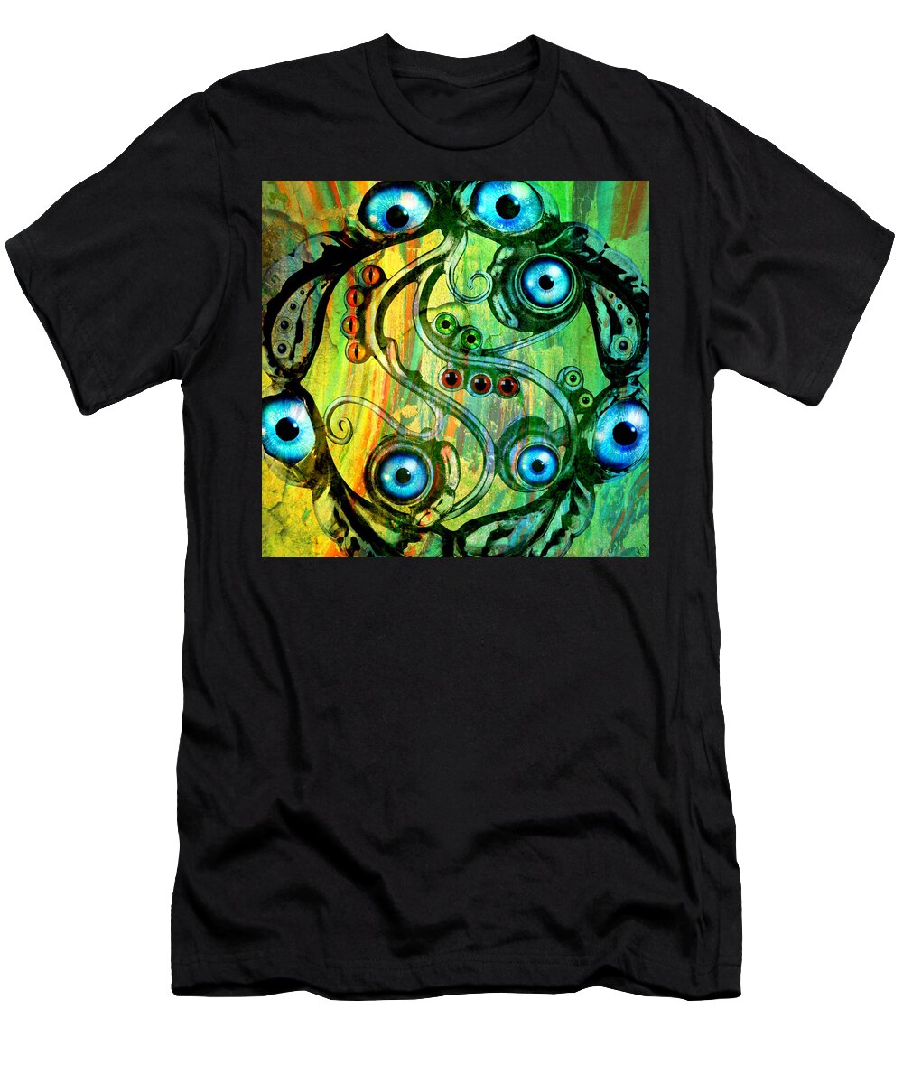 Eyes T-Shirt featuring the mixed media Eye Understand by Ally White