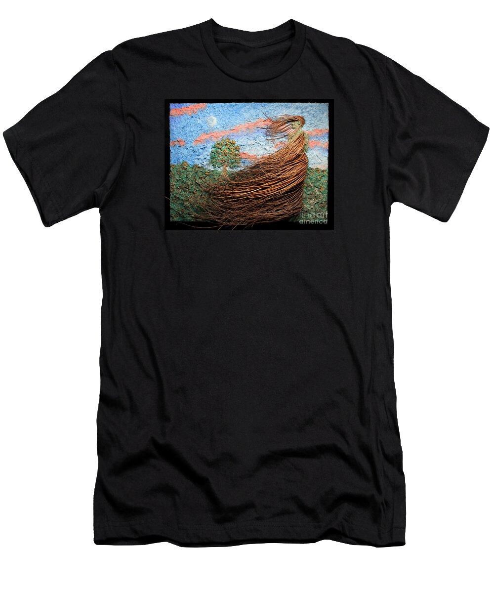 Art T-Shirt featuring the mixed media Fading Light by Adam Long