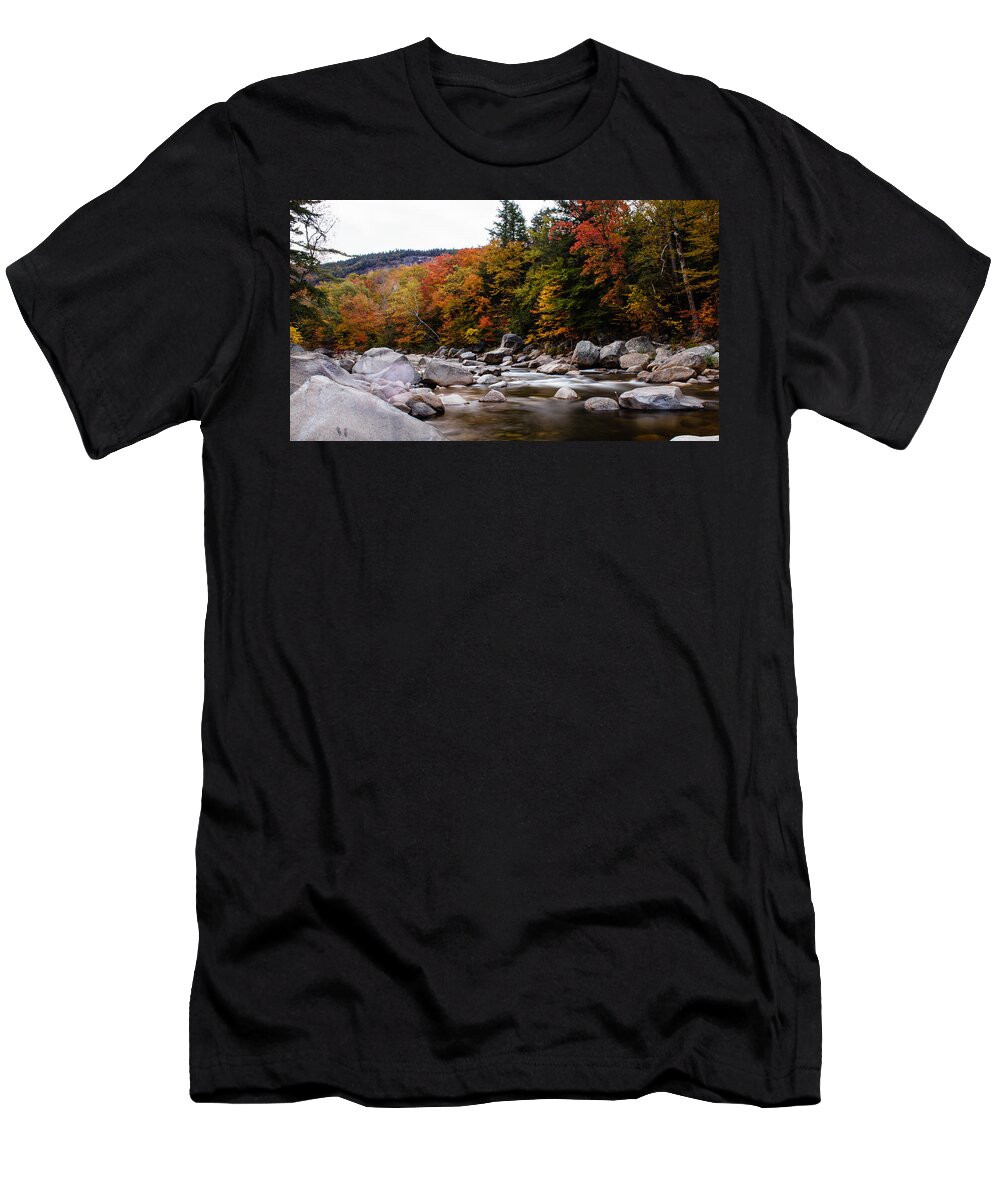 Kancamagus Highway T-Shirt featuring the photograph Fall Flowing by SAURAVphoto Online Store
