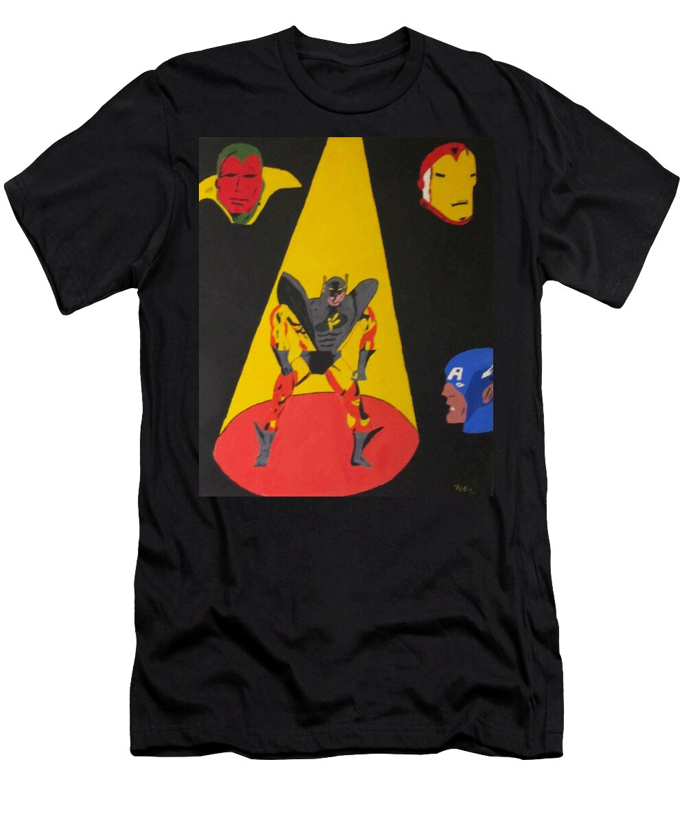 Avengers T-Shirt featuring the painting Fallen Hero by Robert Nacke
