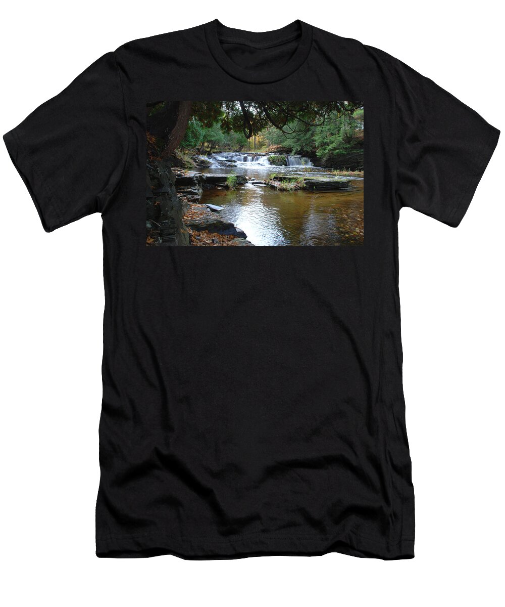 Falls River T-Shirt featuring the photograph Falls River by Janice Adomeit